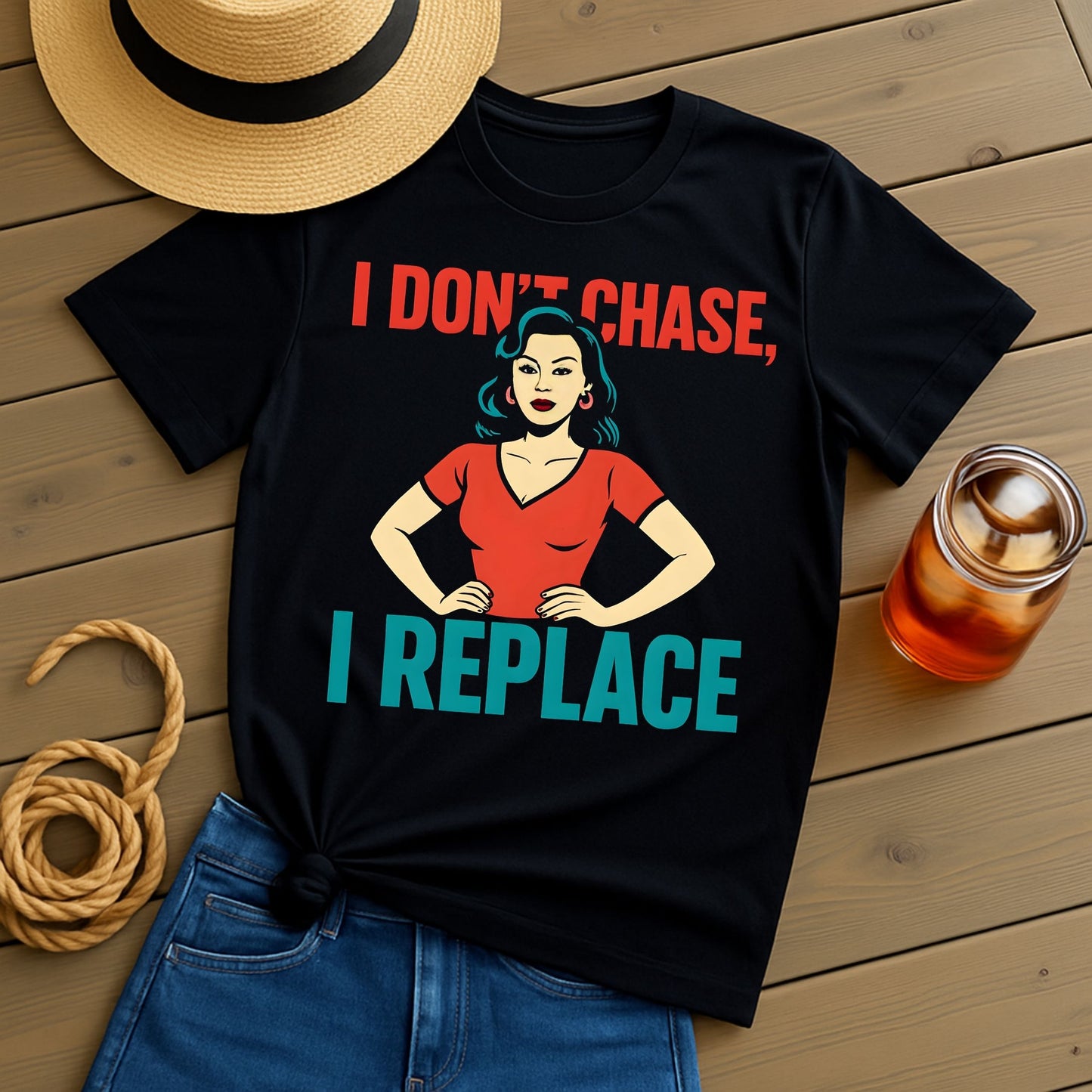 'I Don't Chase, I Replace' T-Shirt