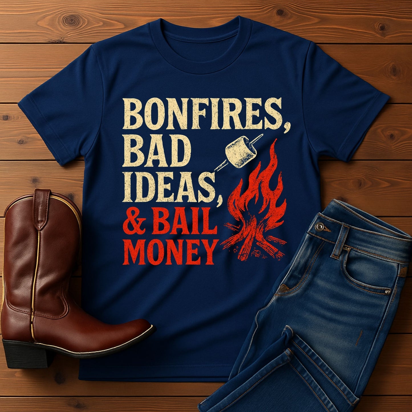 Bonfires, Bad Ideas & Bail Money T-Shirt