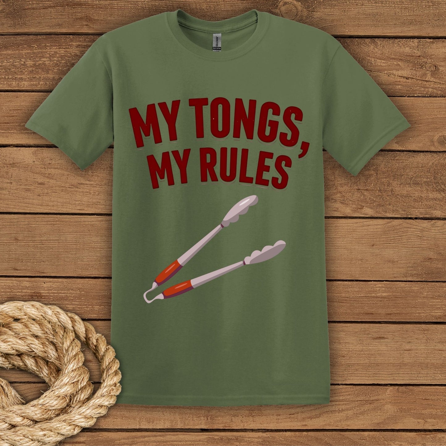 "My Tongs, My Rules" Grilling Enthusiast T-Shirt