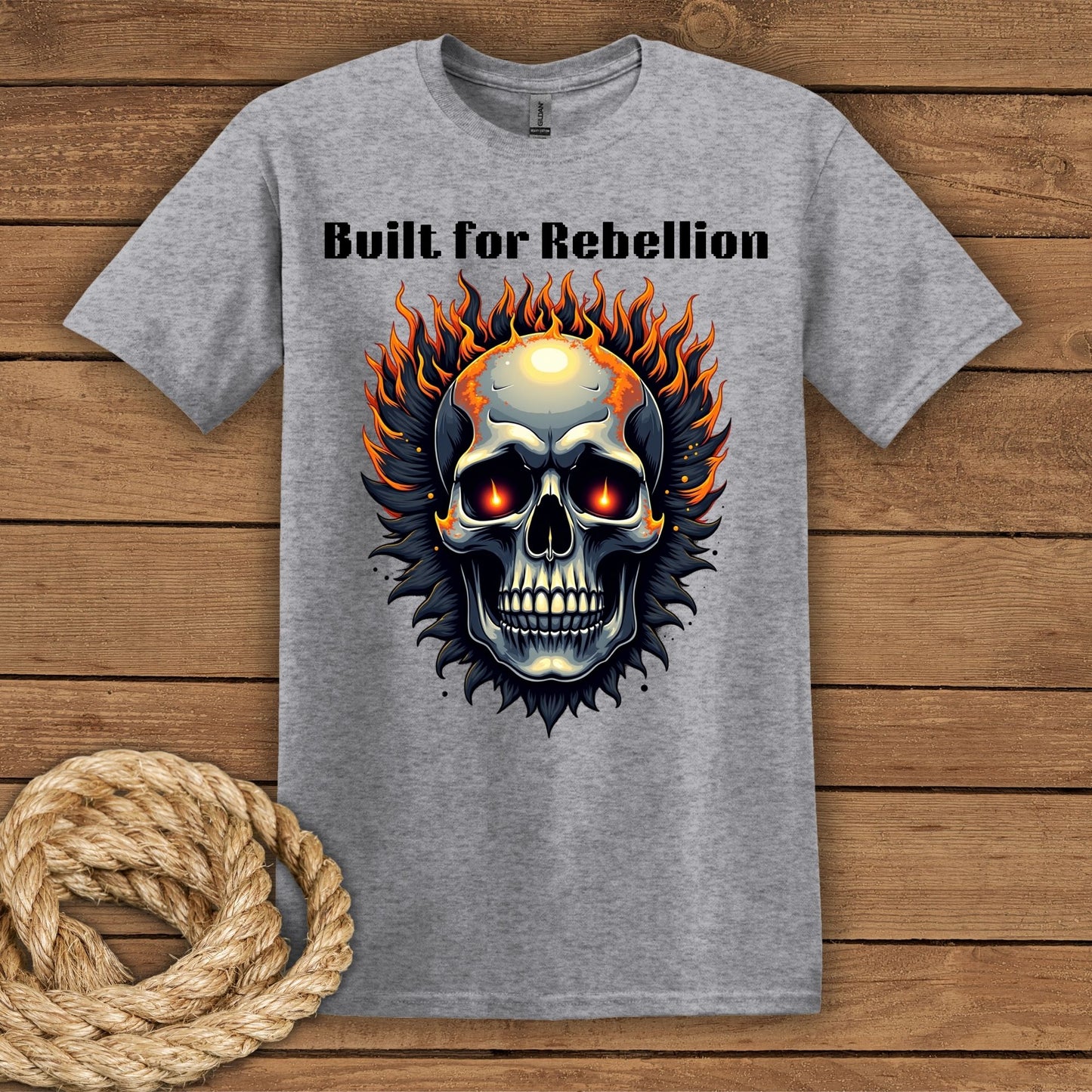 Rebellion Skull Graphic T-Shirt