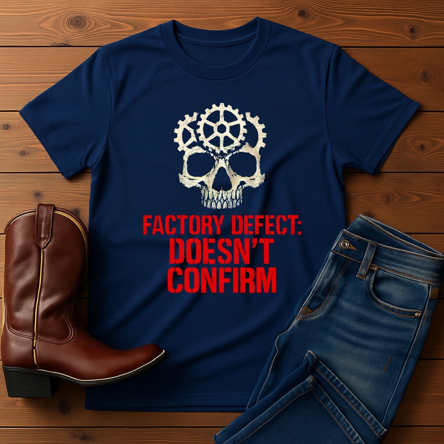 Factory Defect: Doesn't Confirm T-shirt