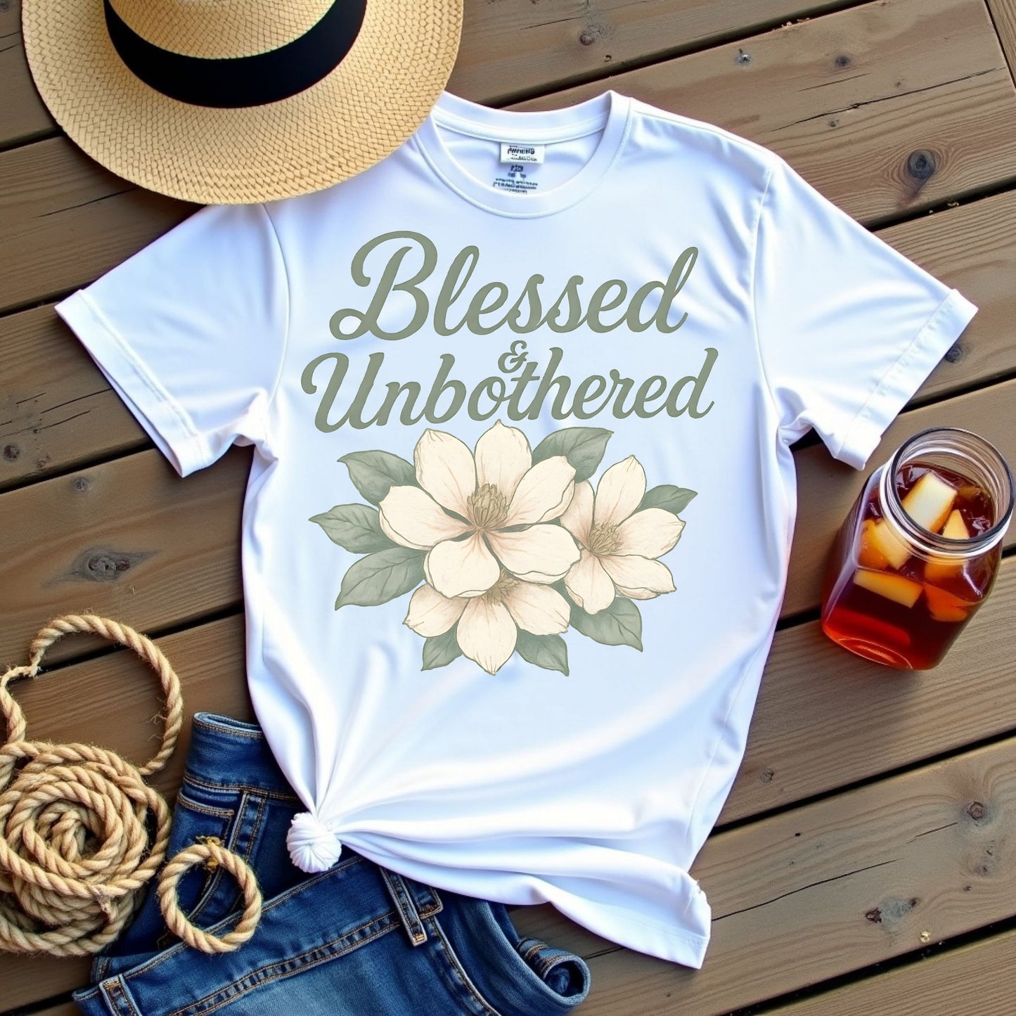 Blessed & Unbothered Floral T-Shirt