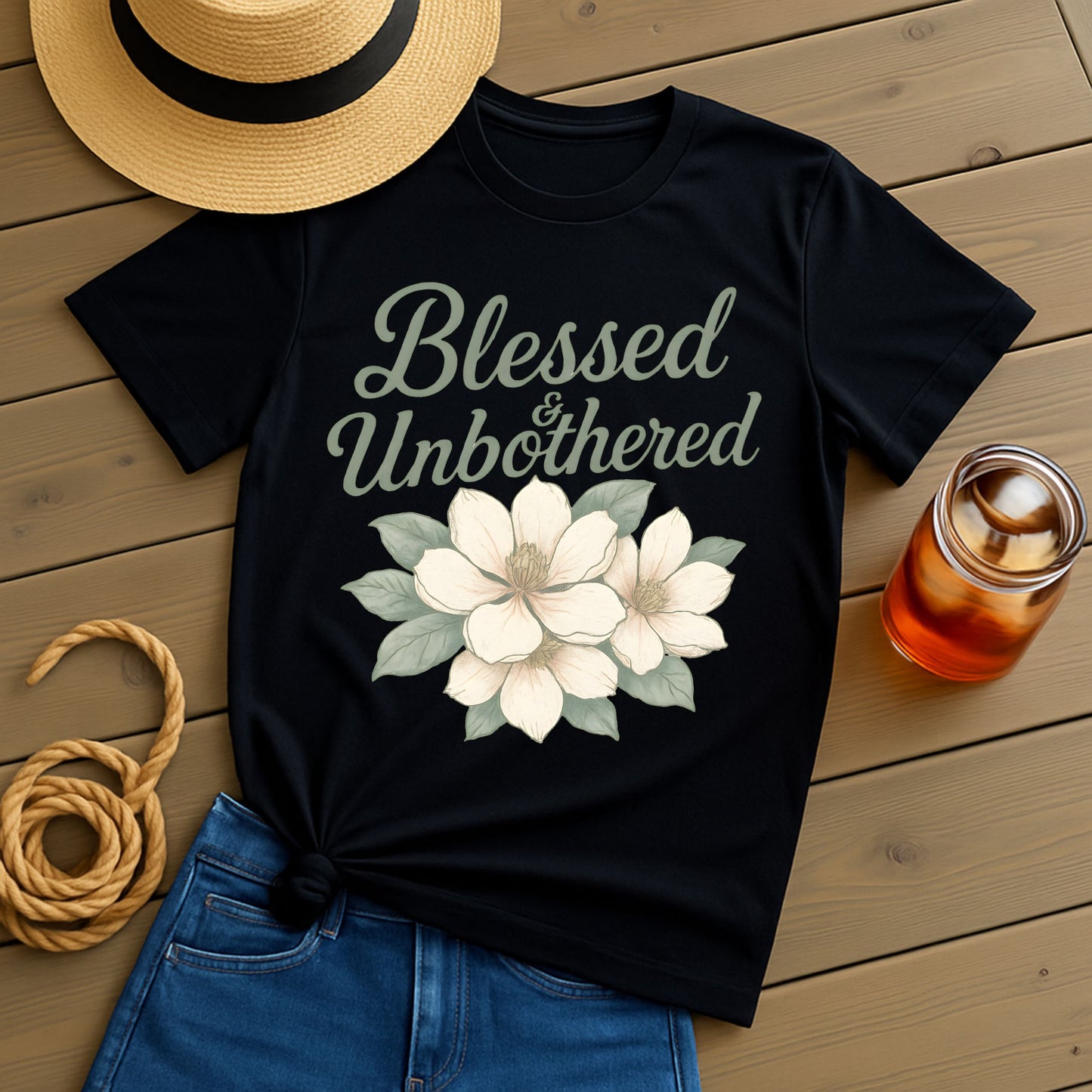 Blessed & Unbothered Floral T-Shirt
