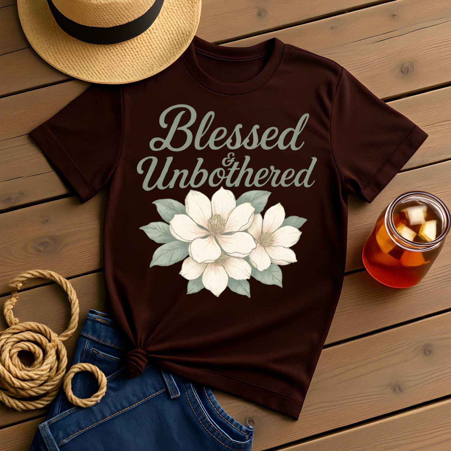 Blessed & Unbothered Floral T-Shirt