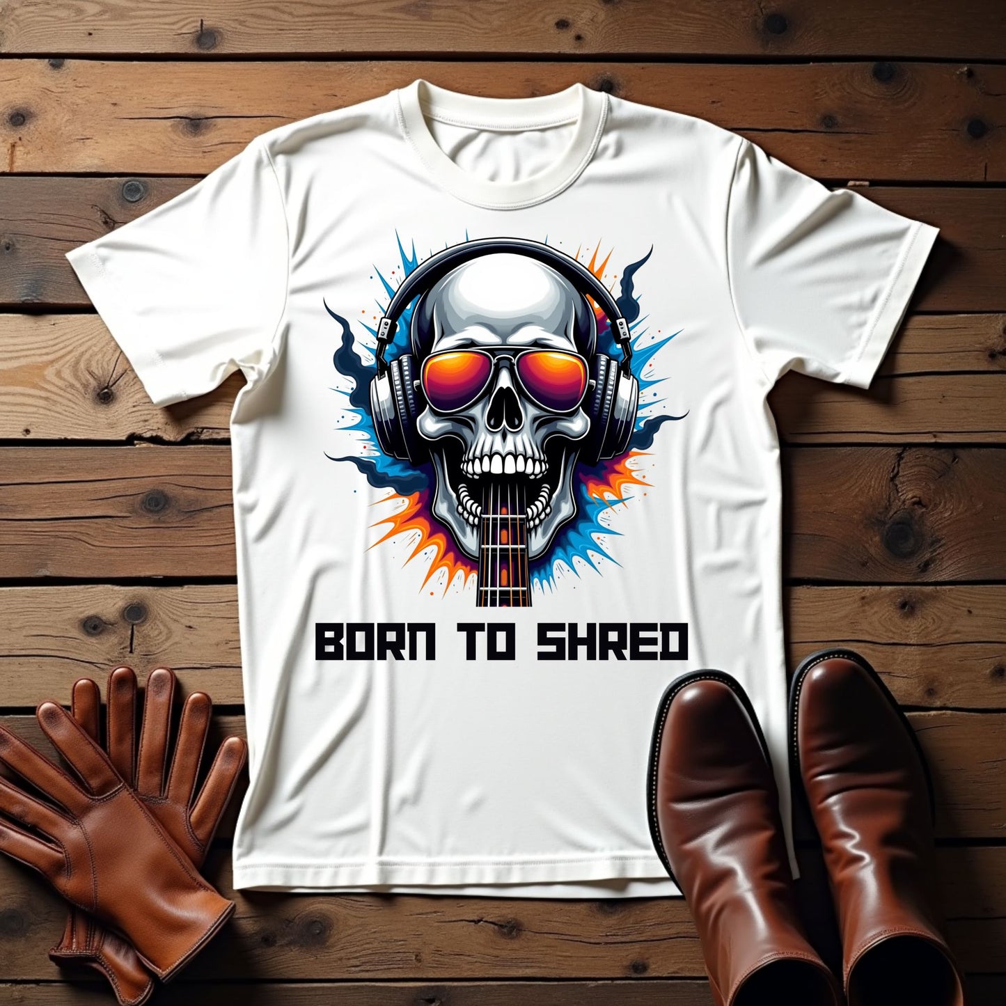 Born to Shred Skull Graphic Unisex T-Shirt