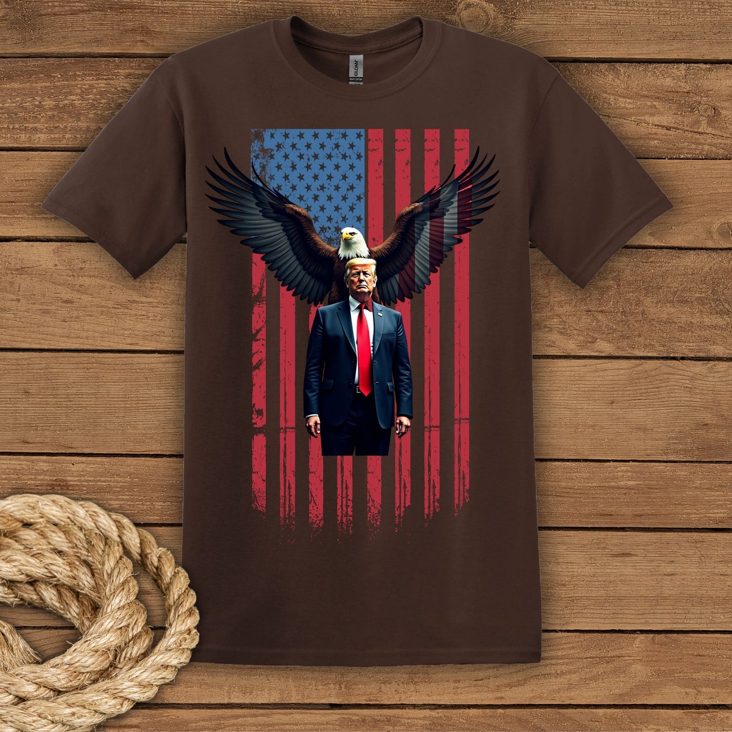 Eagle & Flag Graphic Unisex T-Shirt - Bold Patriotic Design