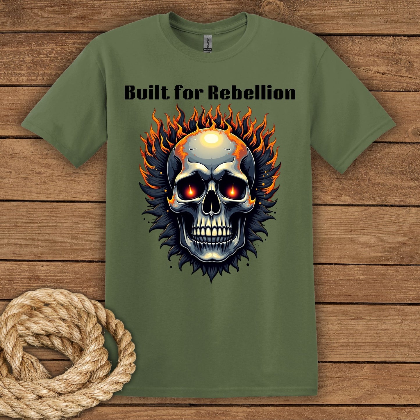 Rebellion Skull Graphic T-Shirt