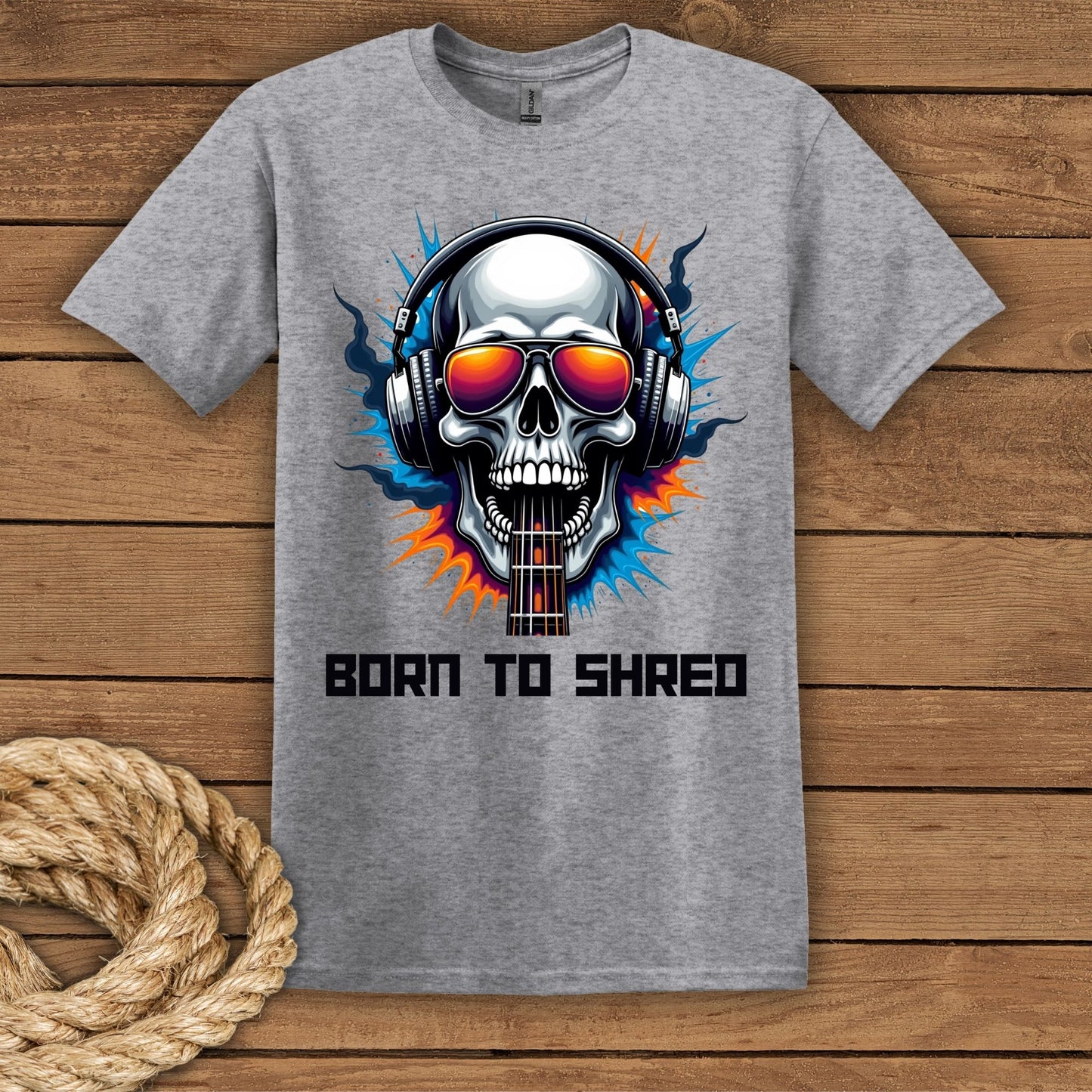 Born to Shred Skull Graphic Unisex T-Shirt