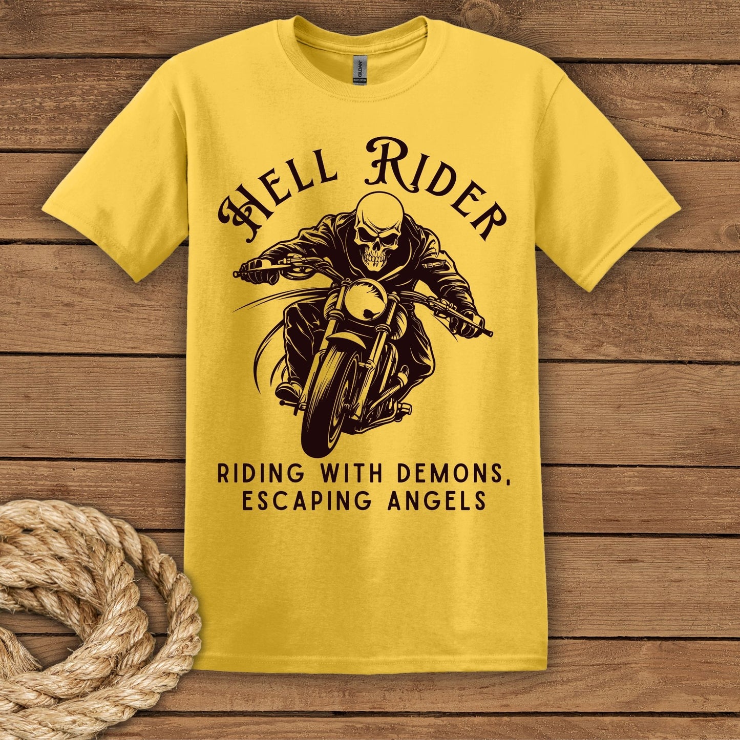 Hell Rider Motorcycle Graphic T-Shirt