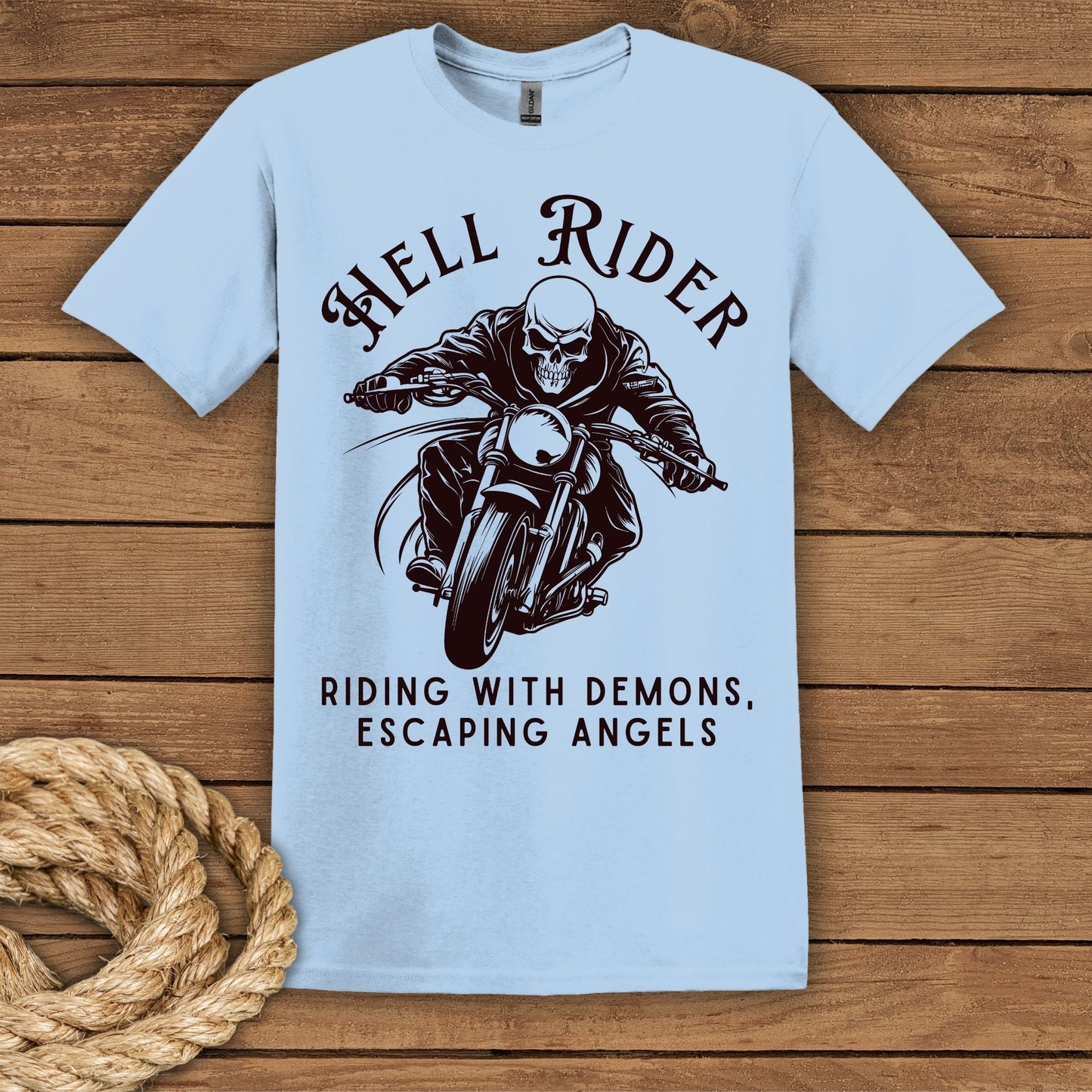 Hell Rider Motorcycle Graphic T-Shirt