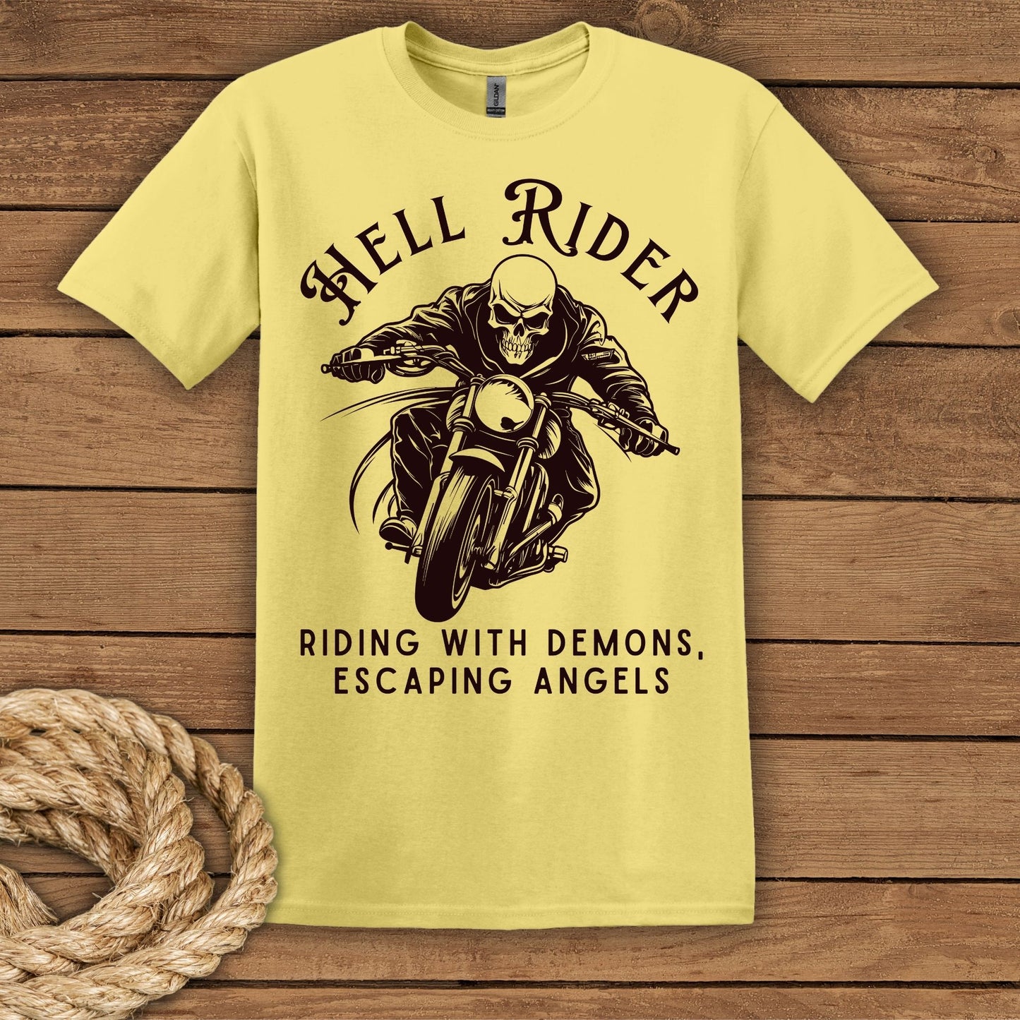 Hell Rider Motorcycle Graphic T-Shirt