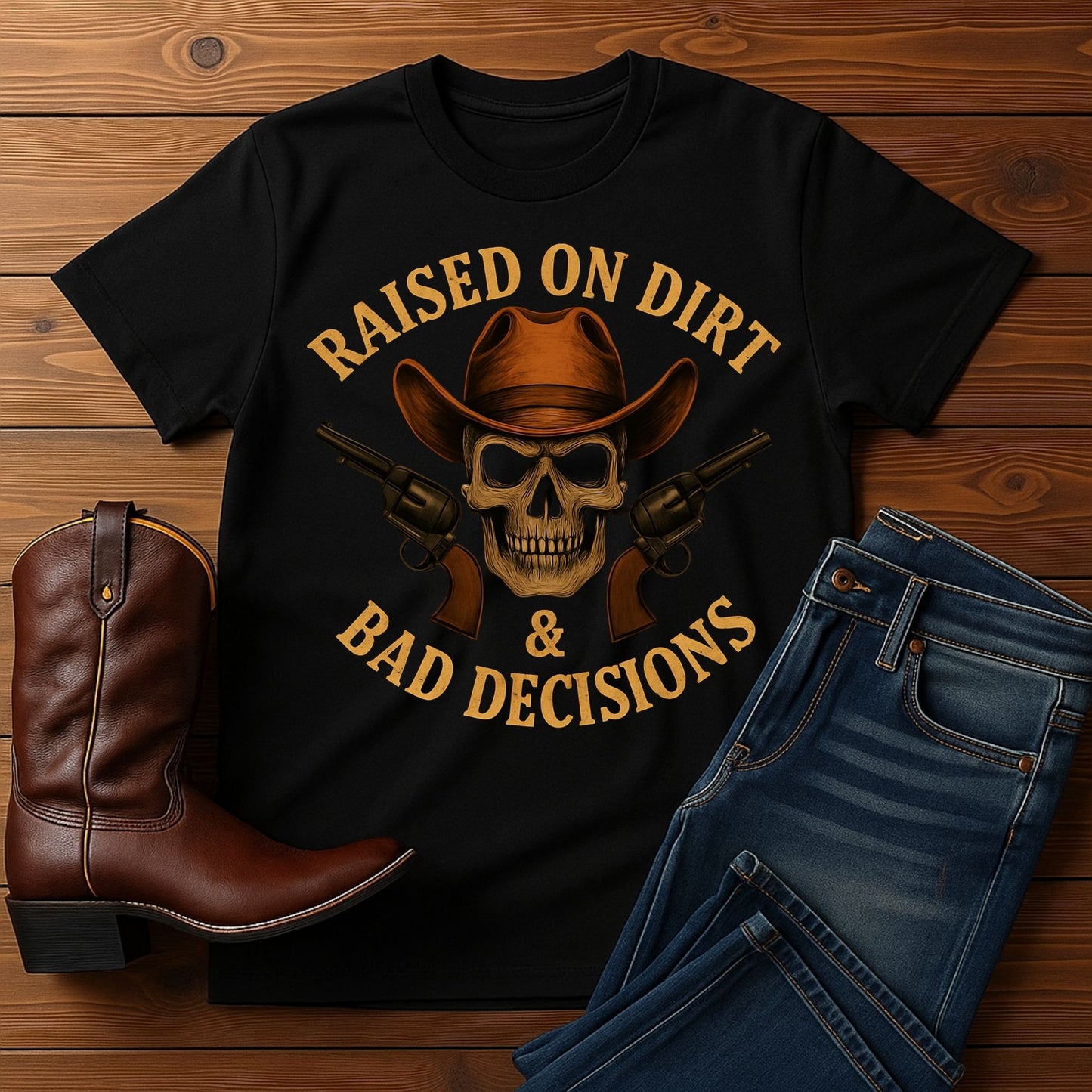 Raised on Dirt & Bad Decisions Unisex T-Shirt