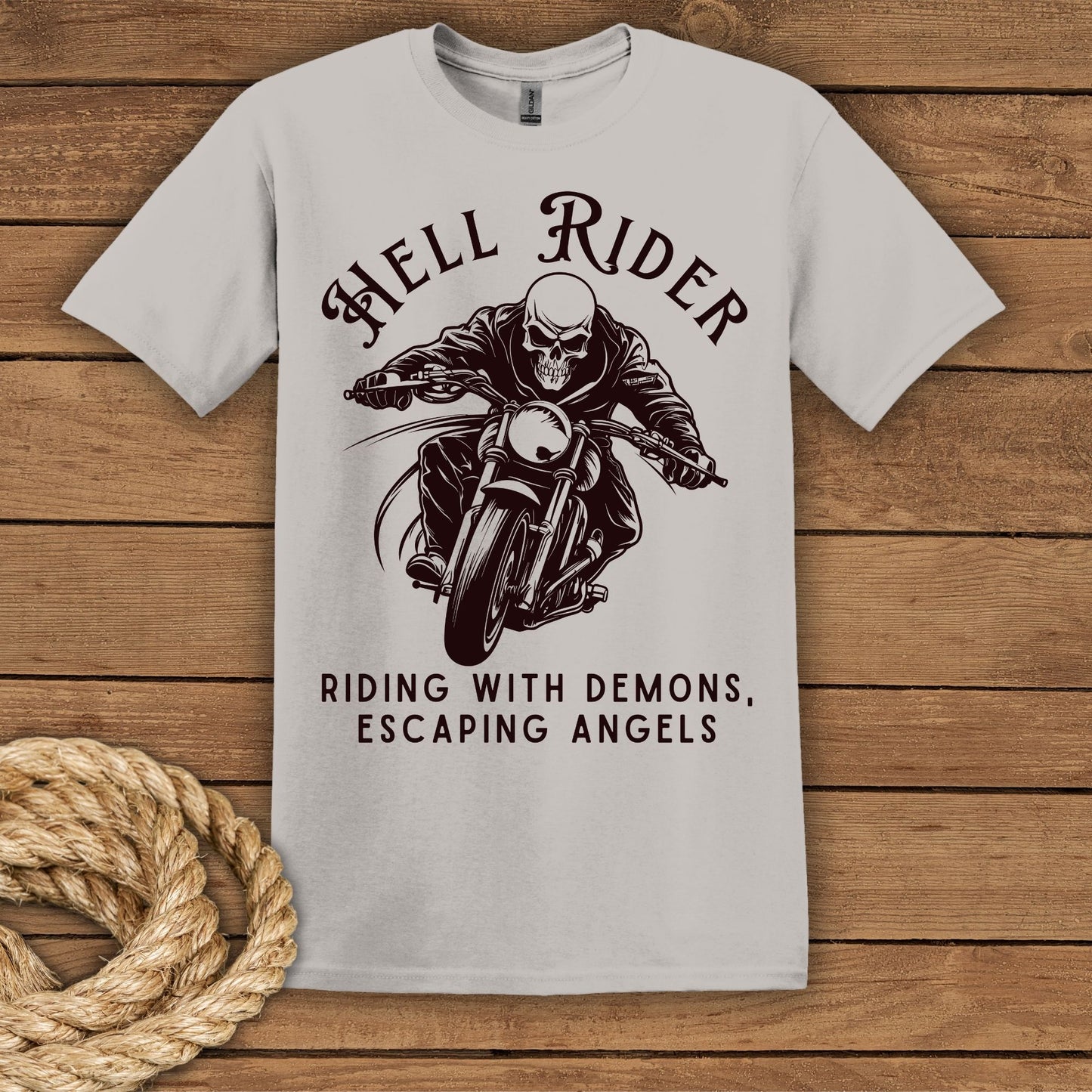 Hell Rider Motorcycle Graphic T-Shirt