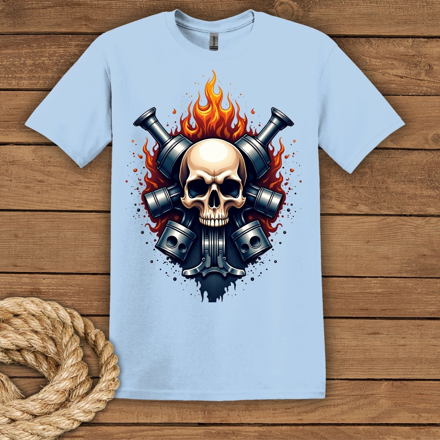 Skull & Flame Graphic T-Shirt