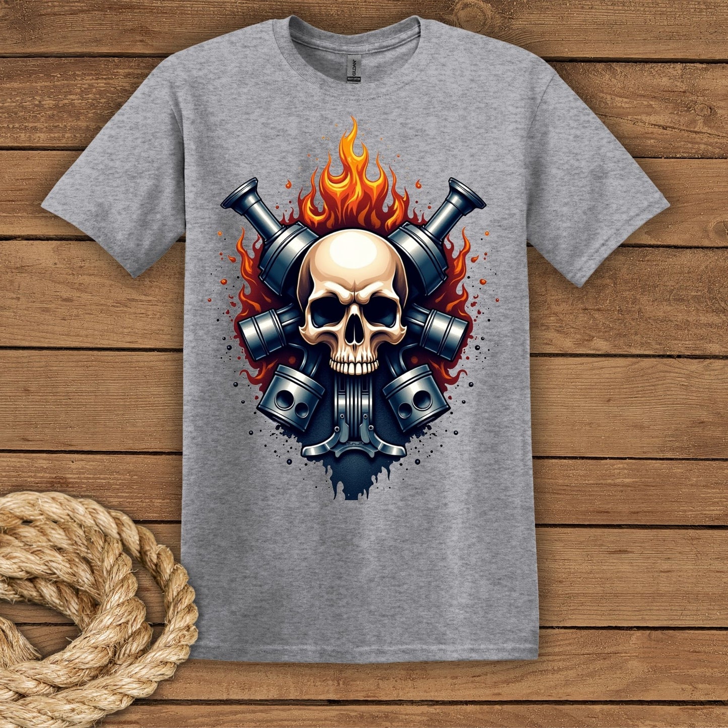 Skull & Flame Graphic T-Shirt