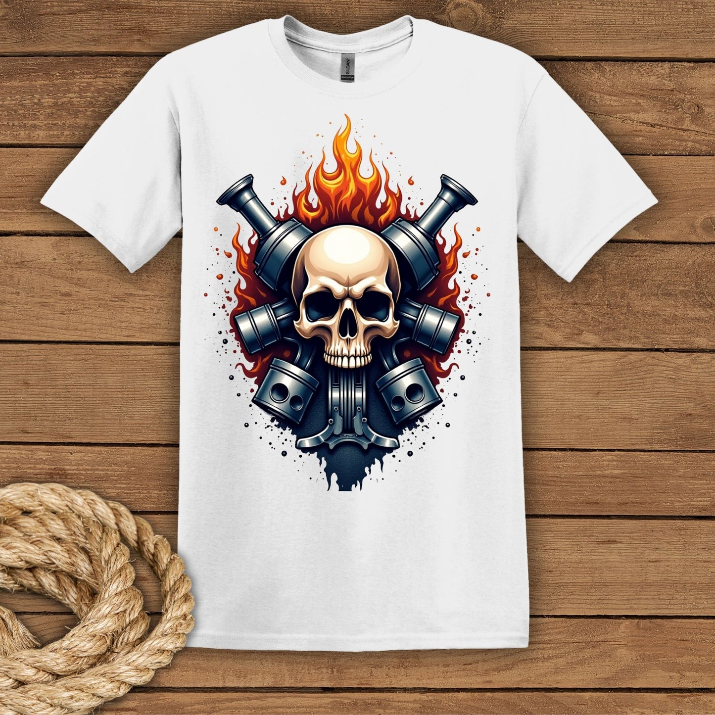 Skull & Flame Graphic T-Shirt