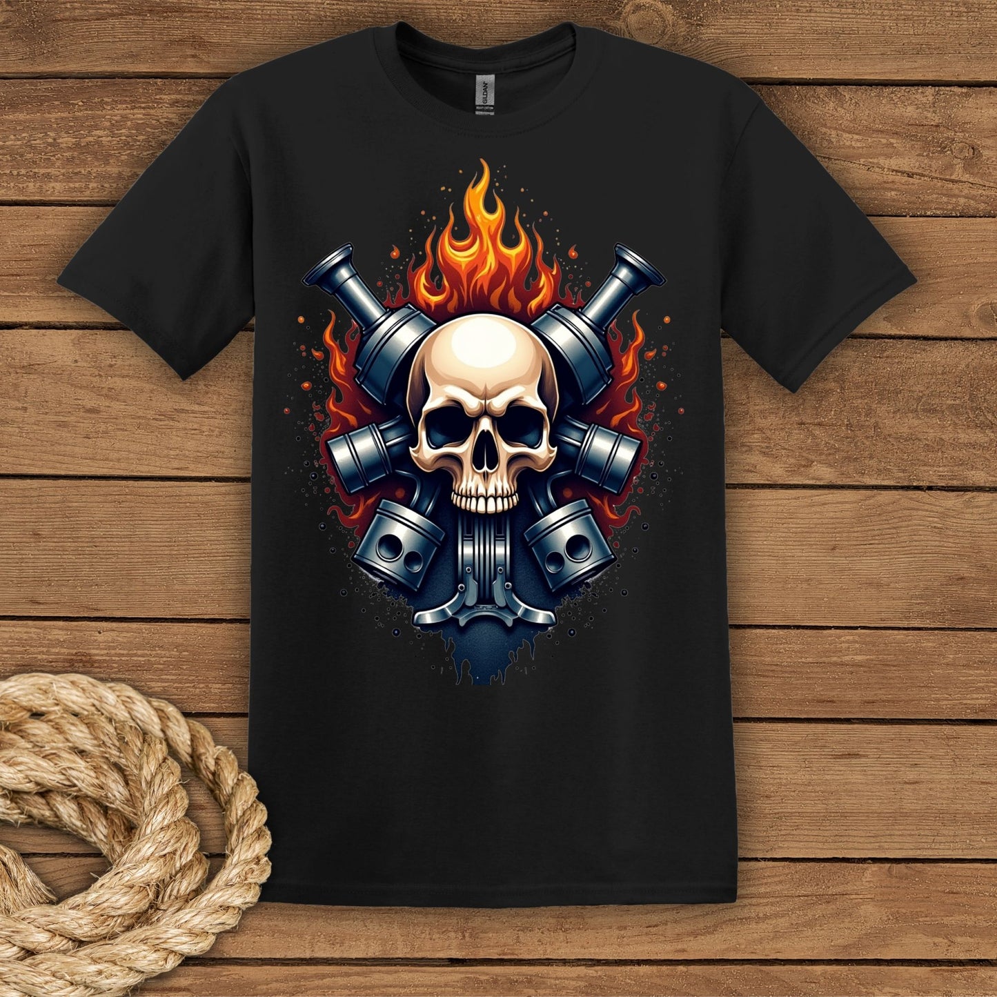 Skull & Flame Graphic T-Shirt