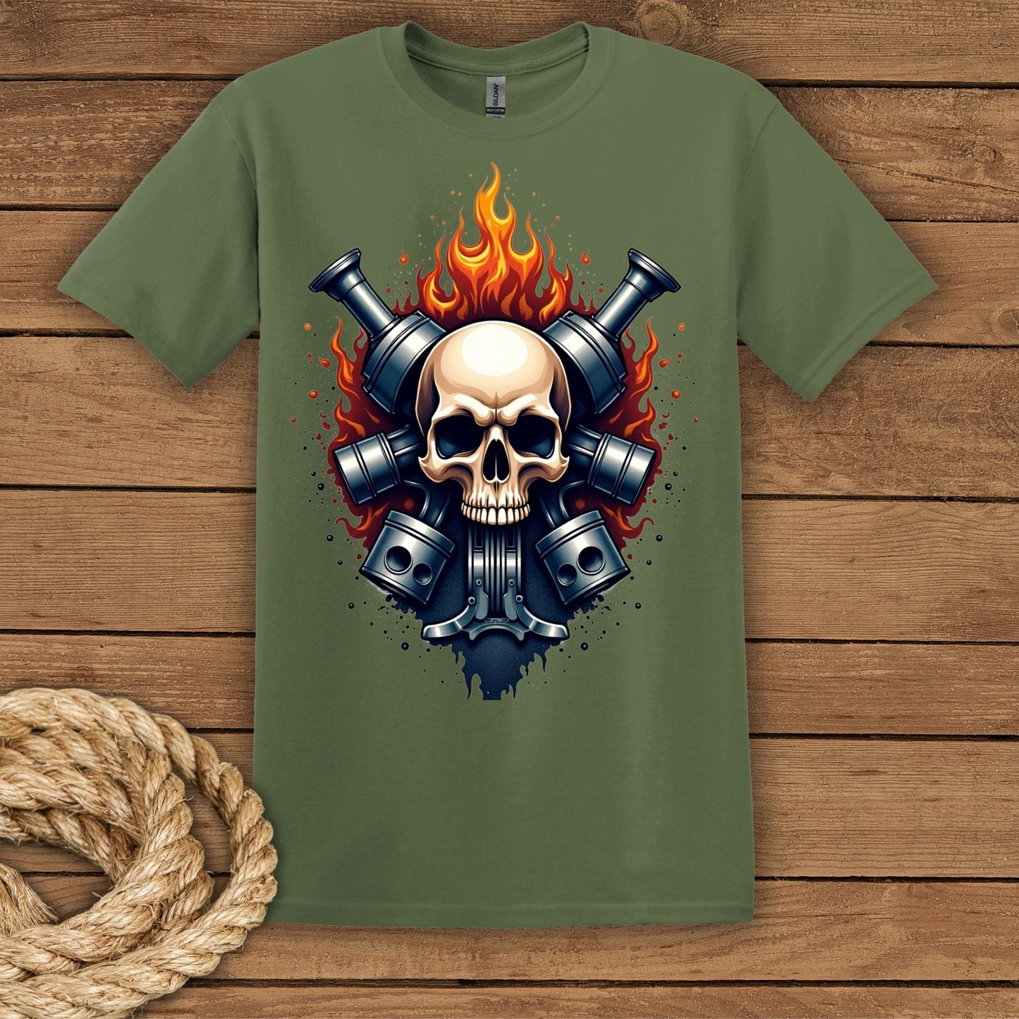 Skull & Flame Graphic T-Shirt