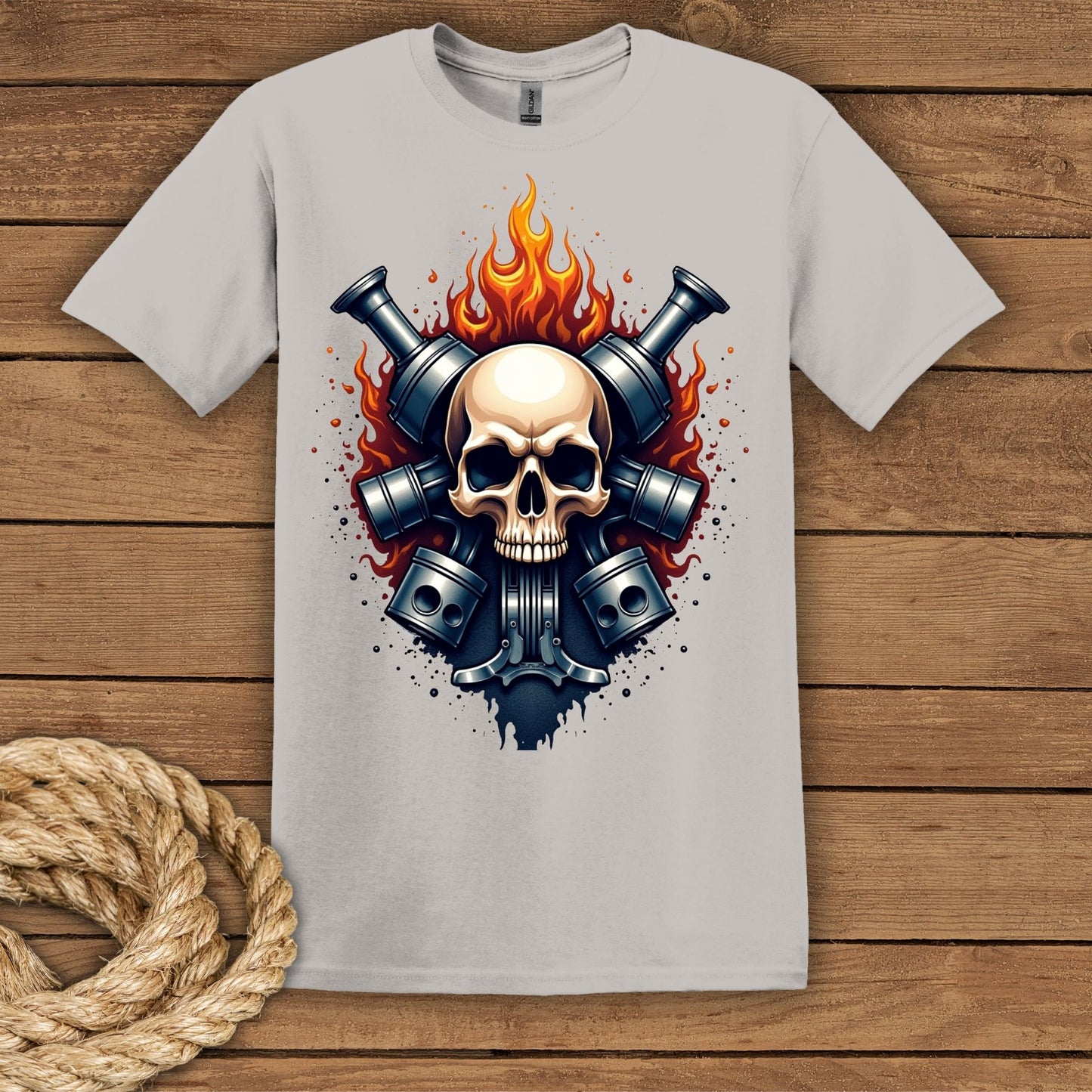 Skull & Flame Graphic T-Shirt