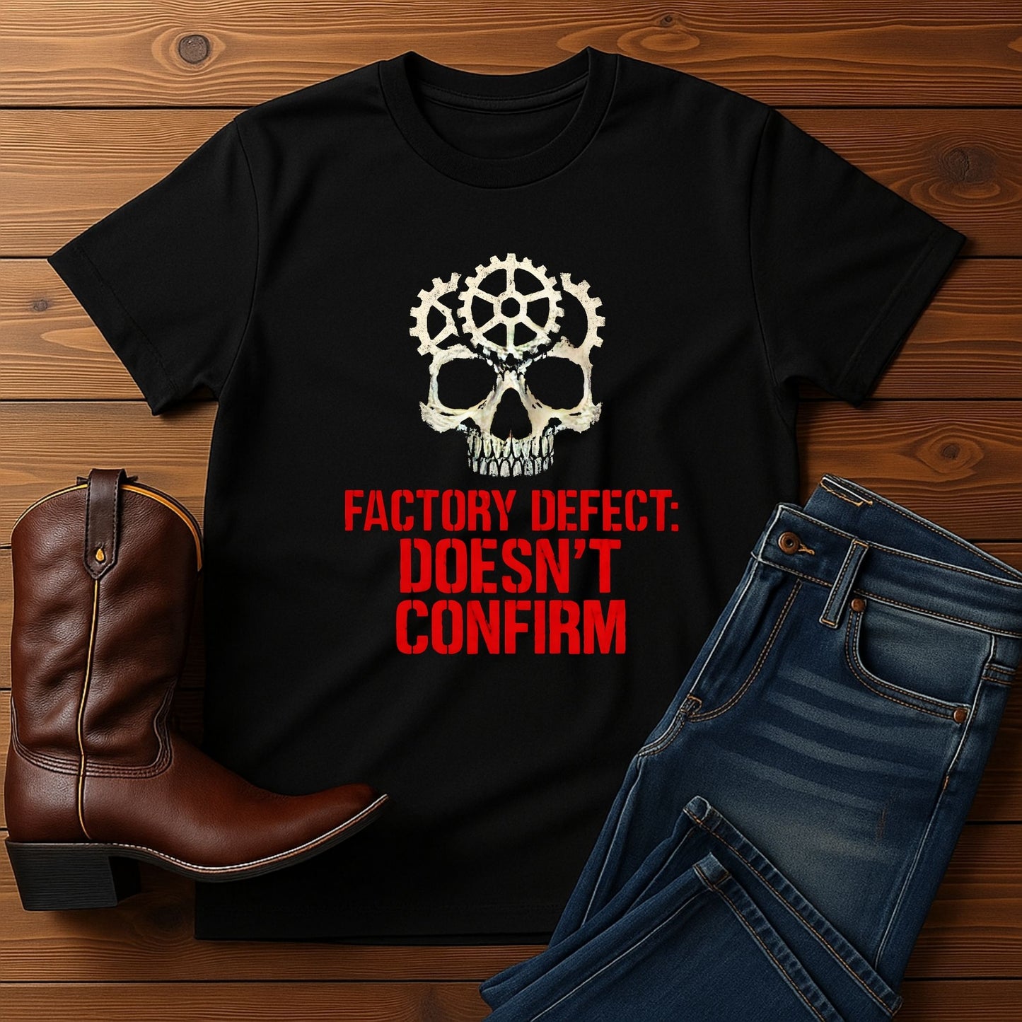 Factory Defect: Doesn't Confirm T-shirt