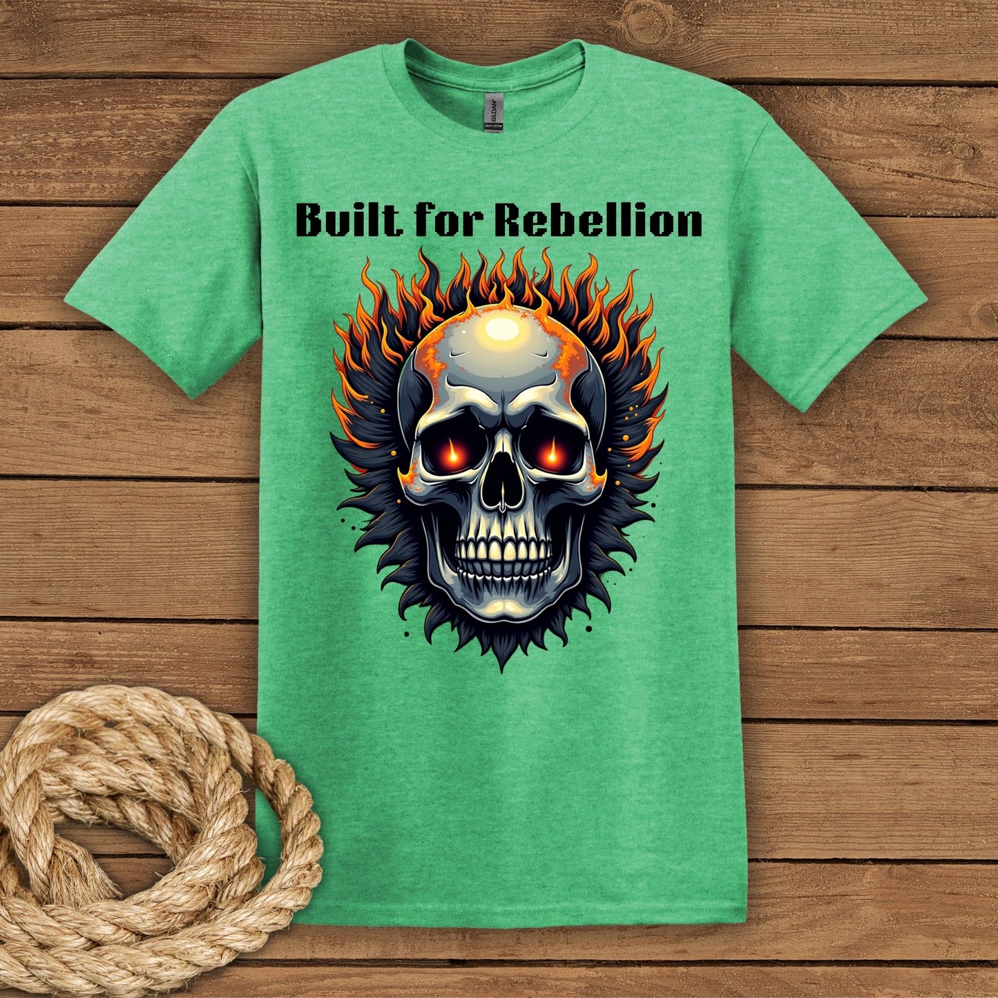 Rebellion Skull Graphic T-Shirt