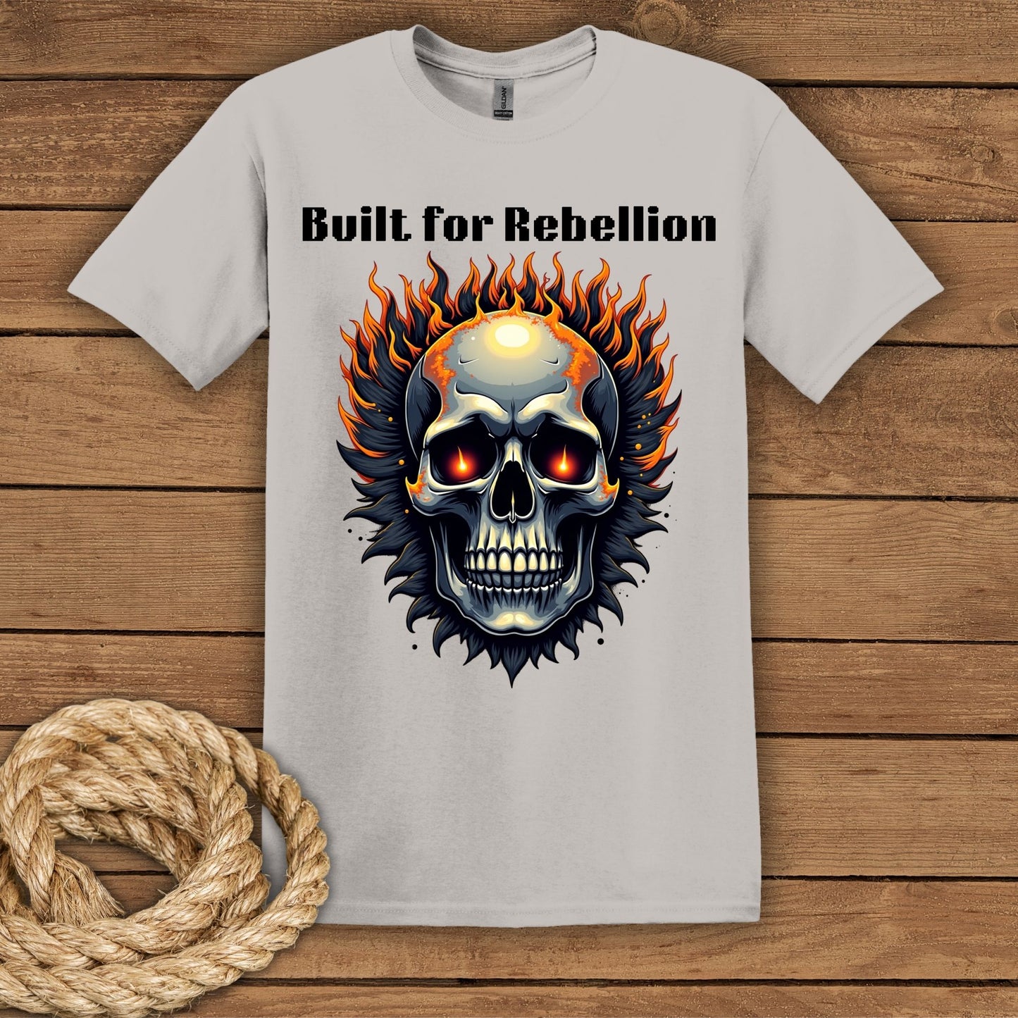 Rebellion Skull Graphic T-Shirt
