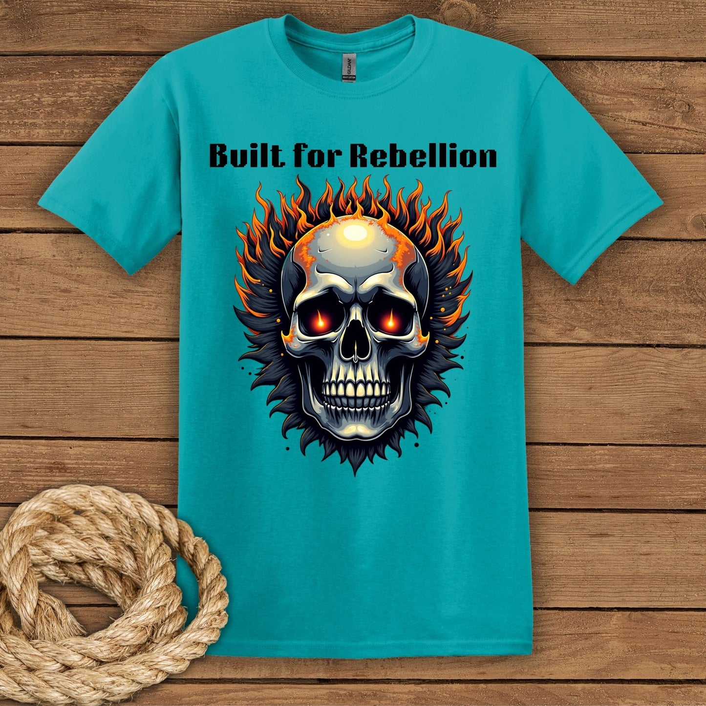 Rebellion Skull Graphic T-Shirt