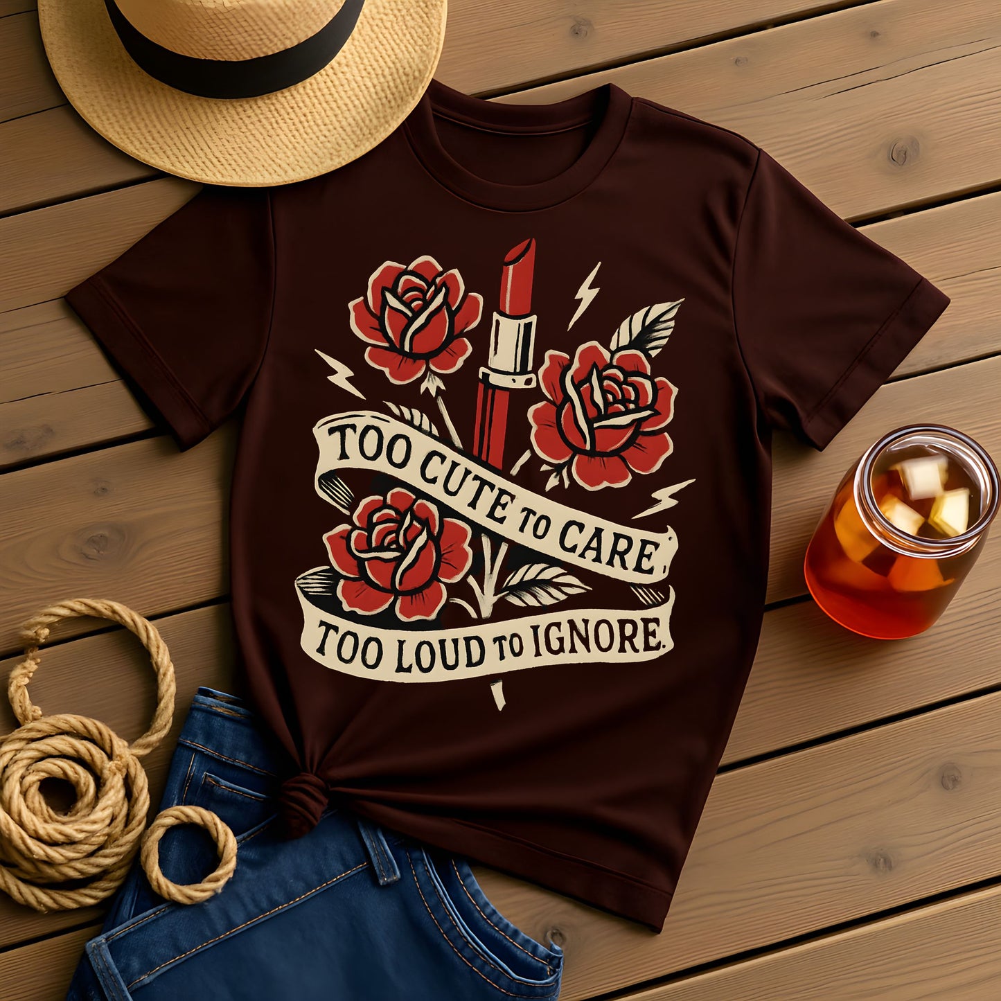 Too Cute to Care T-Shirt