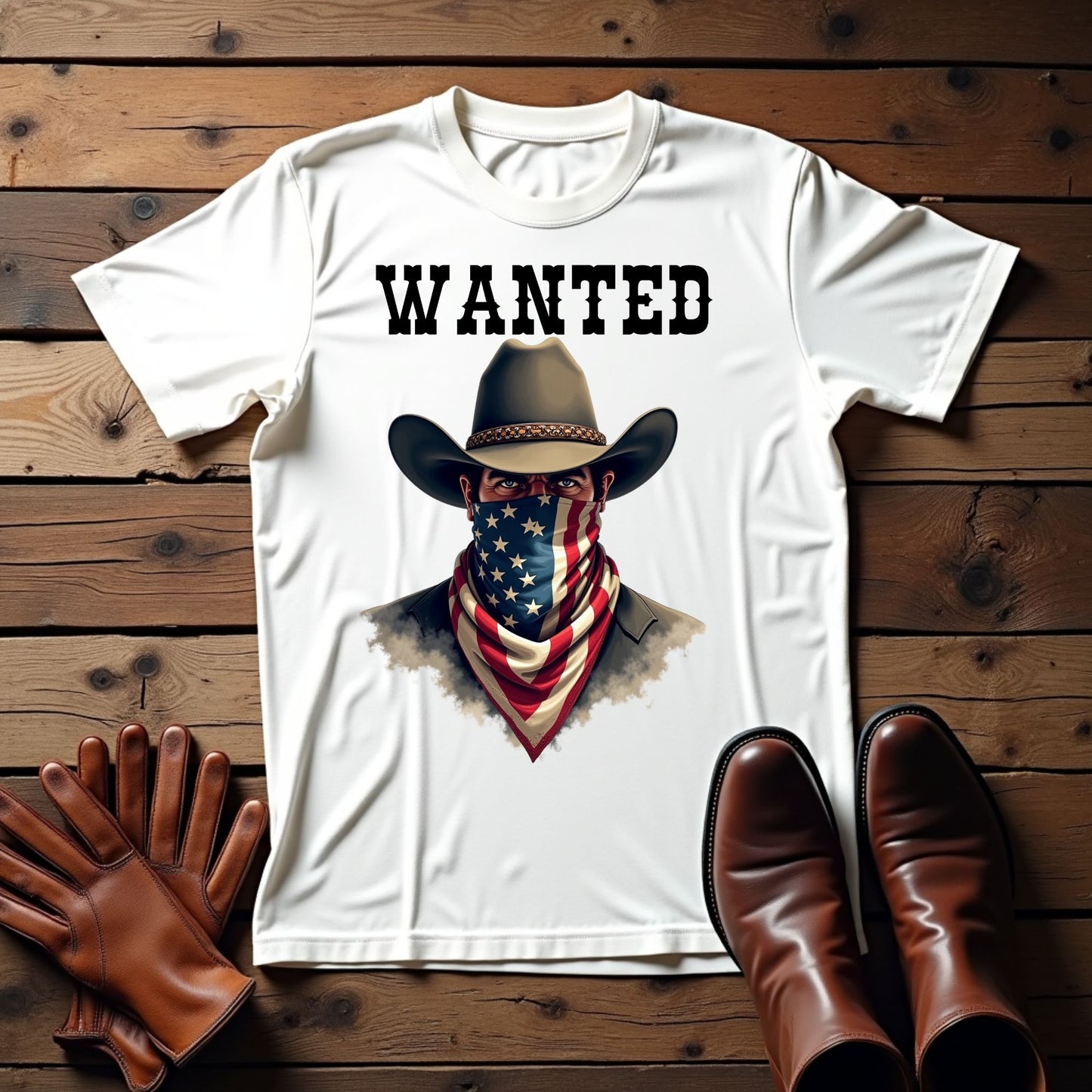 Wanted Cowboy Graphic T-Shirt