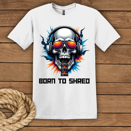 Born to Shred Skull Graphic Unisex T-Shirt