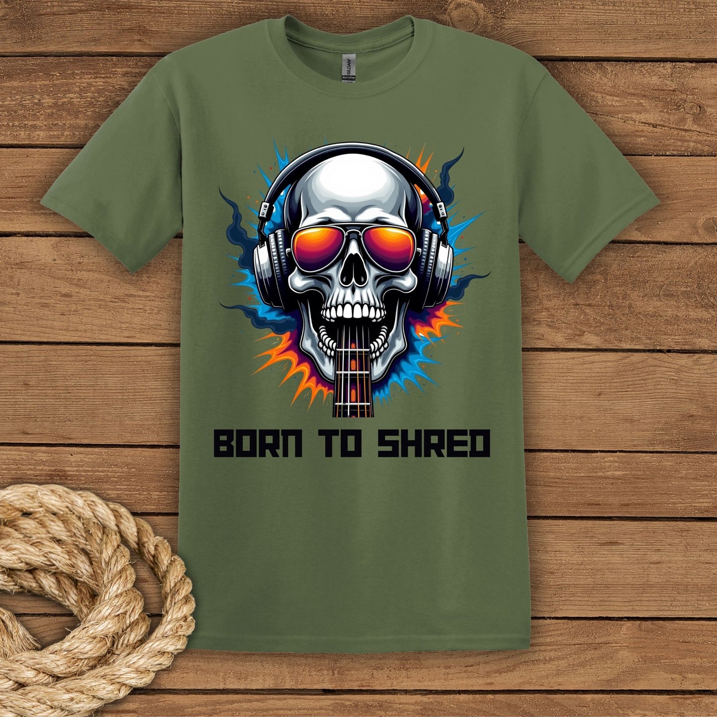 Born to Shred Skull Graphic Unisex T-Shirt
