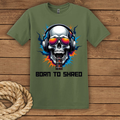 Born to Shred Skull Graphic Unisex T-Shirt