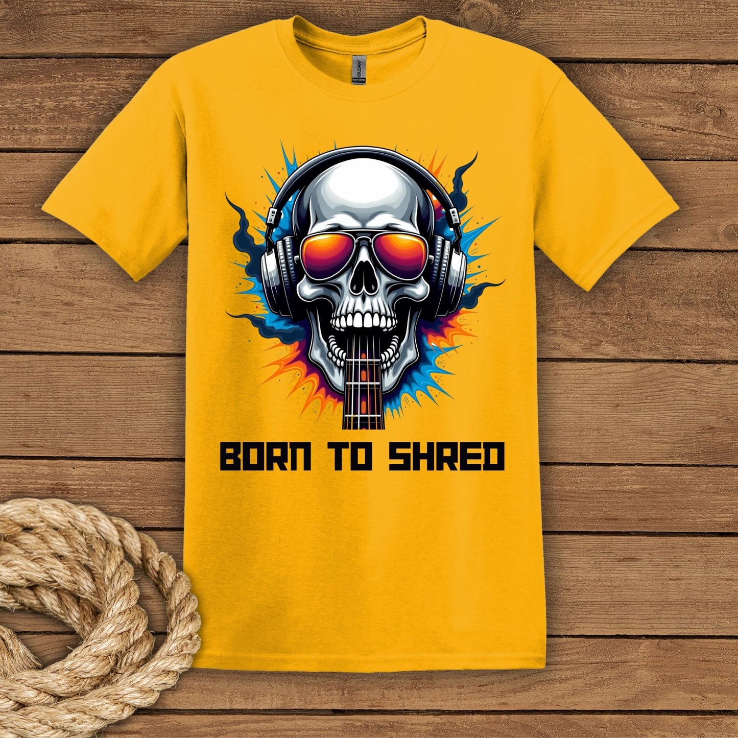 Born to Shred Skull Graphic Unisex T-Shirt