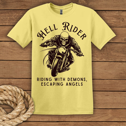 Hell Rider Motorcycle Graphic T-Shirt