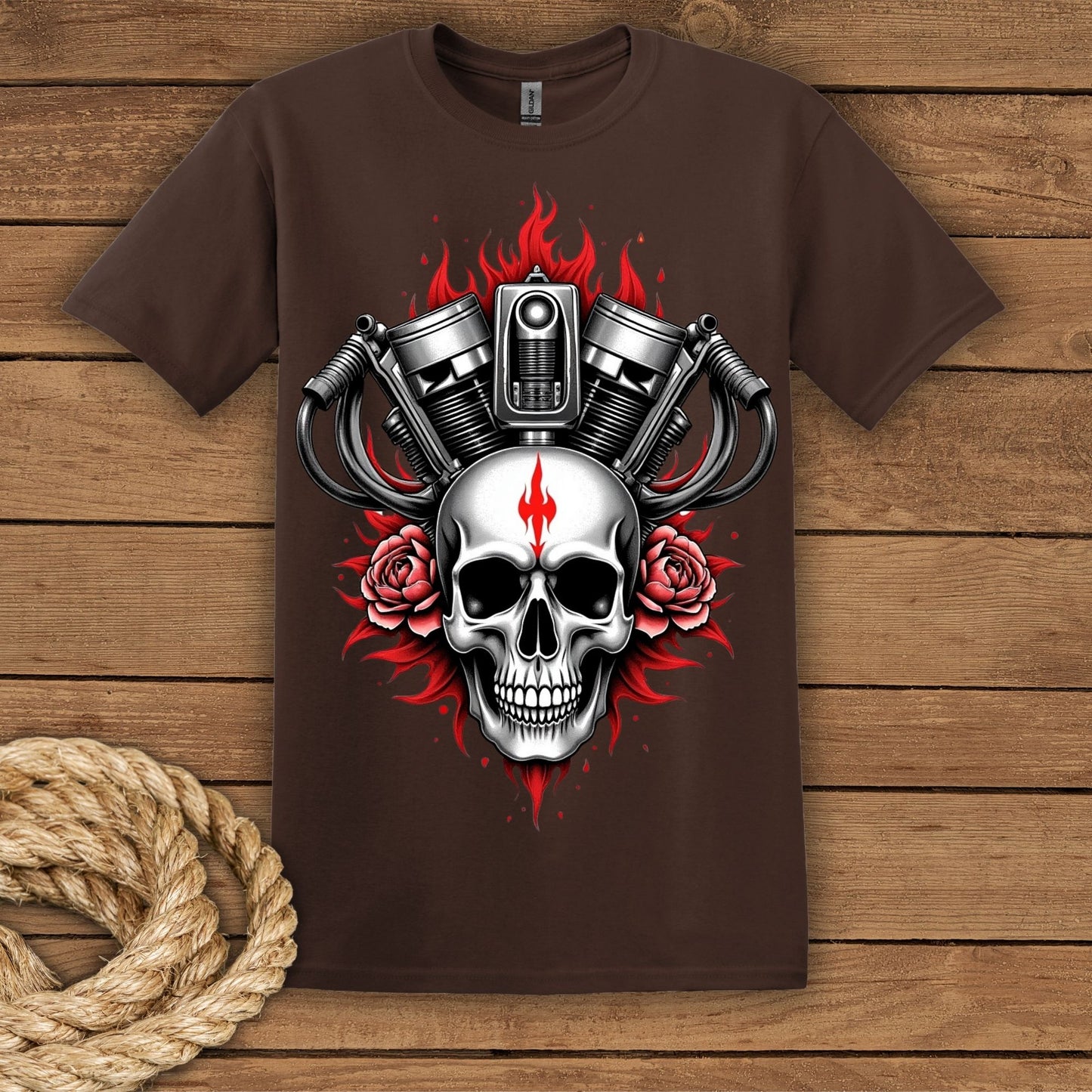 Skull & Pistons Graphic T-Shirt