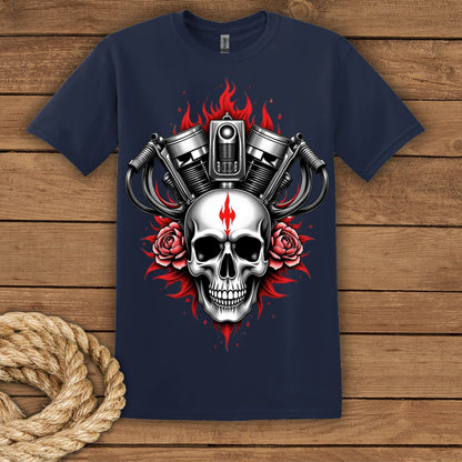 Skull & Pistons Graphic T-Shirt