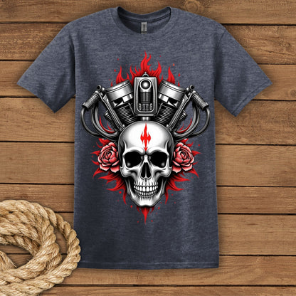 Skull & Pistons Graphic T-Shirt