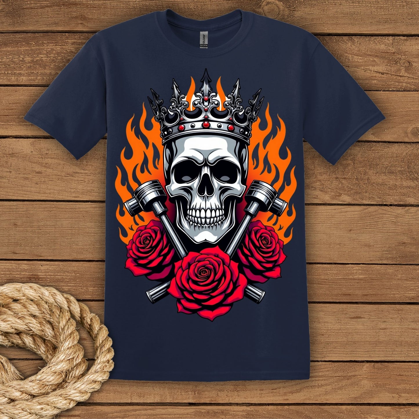 Rebellious Skull Crown T-Shirt