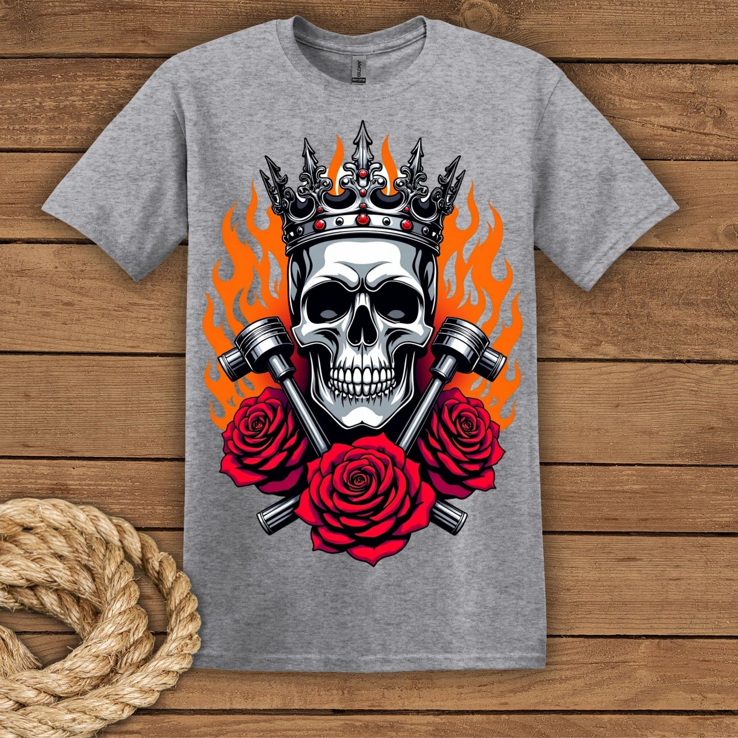 Rebellious Skull Crown T-Shirt
