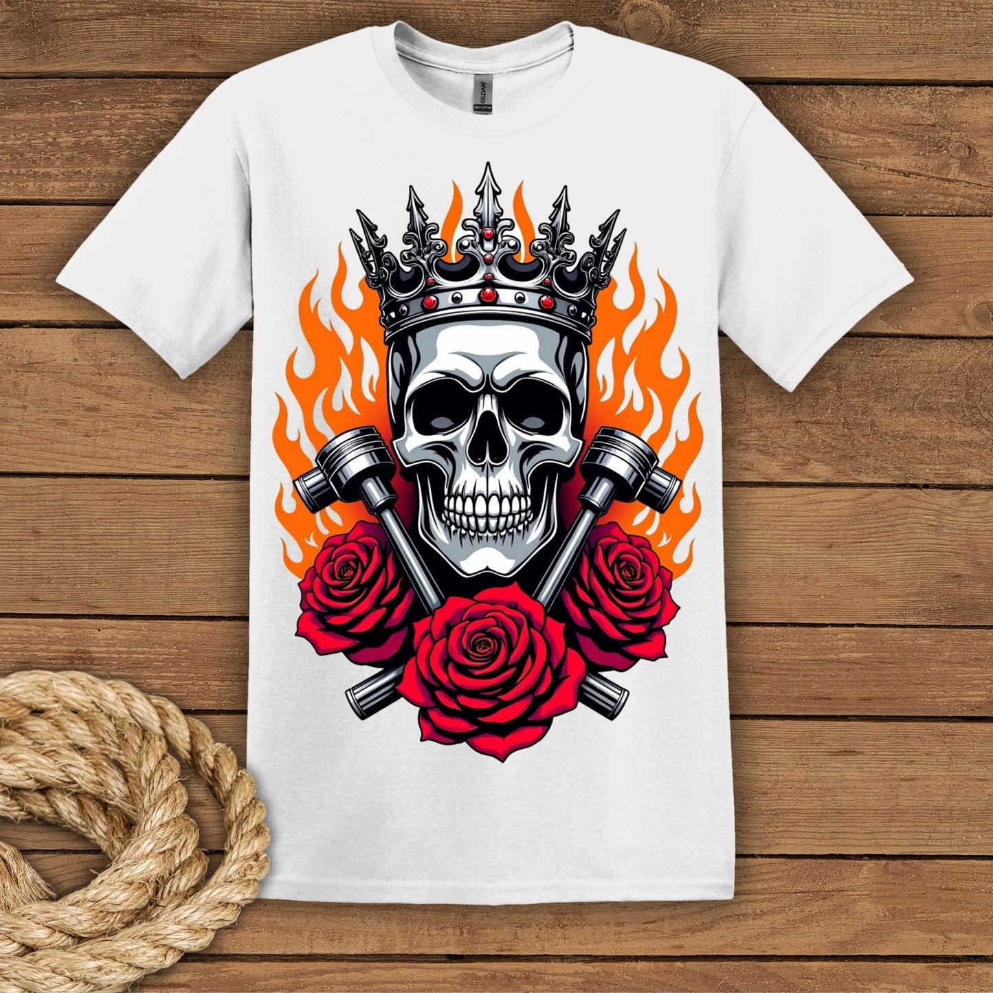 Rebellious Skull Crown T-Shirt