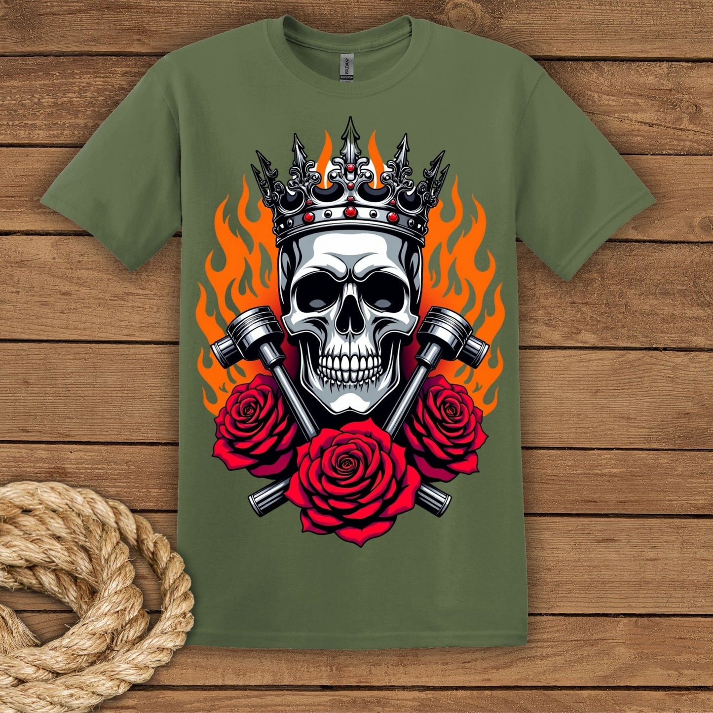 Rebellious Skull Crown T-Shirt
