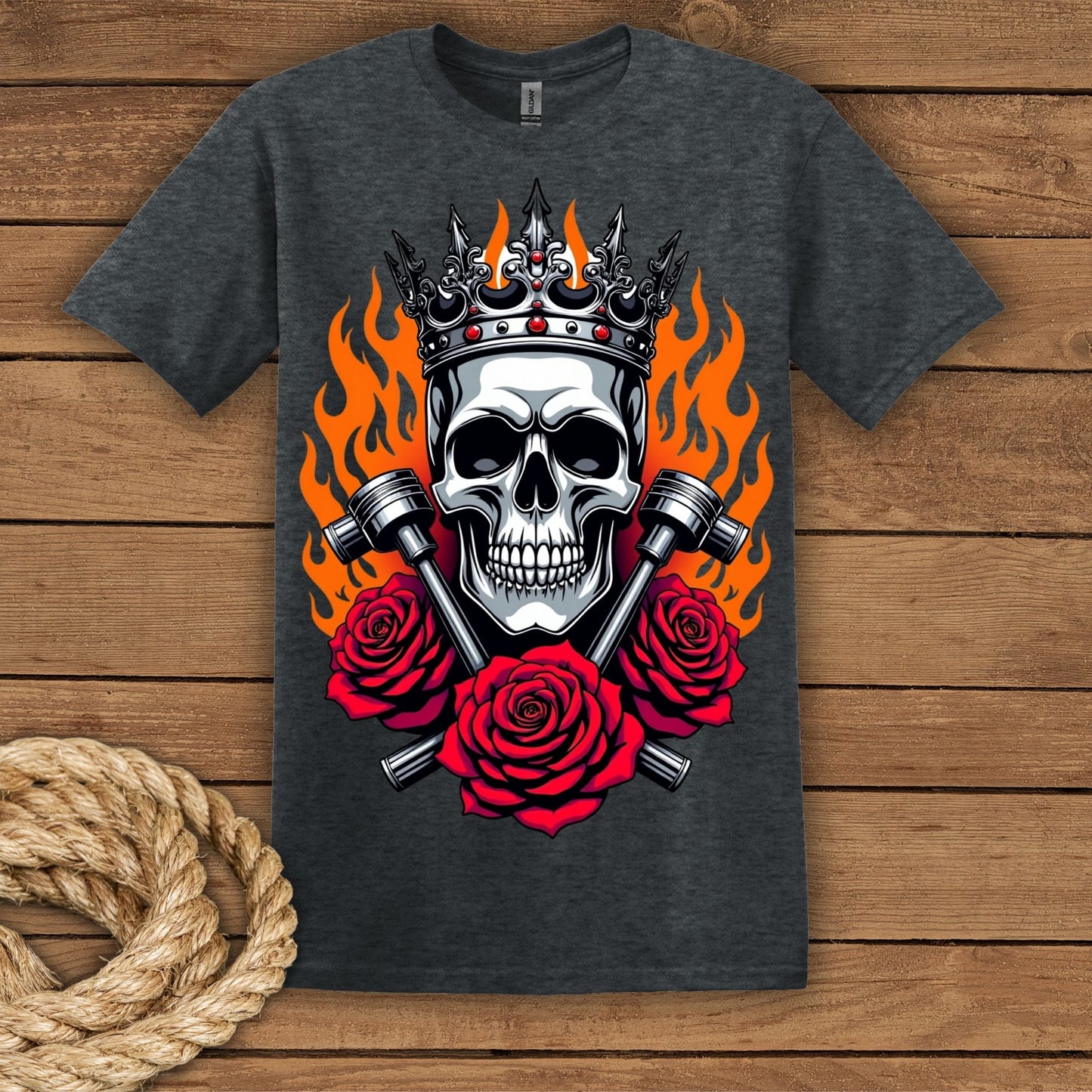Rebellious Skull Crown T-Shirt
