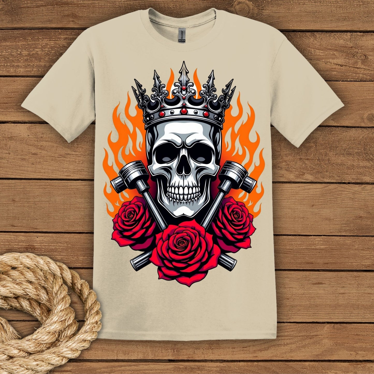Rebellious Skull Crown T-Shirt
