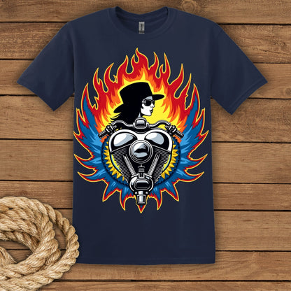 Retro Flame Graphic T-Shirt