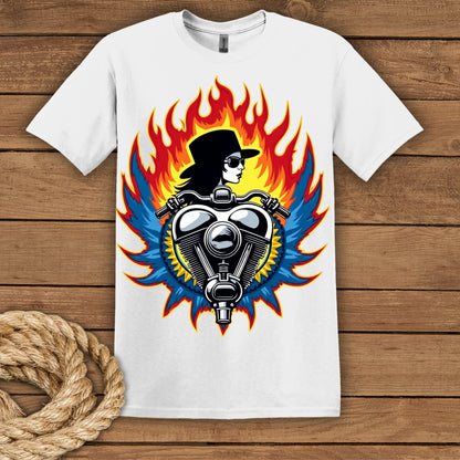 Retro Flame Graphic T-Shirt