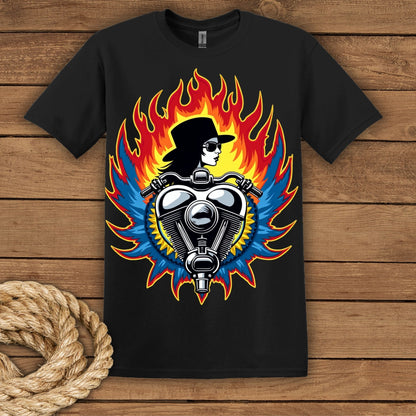 Retro Flame Graphic T-Shirt
