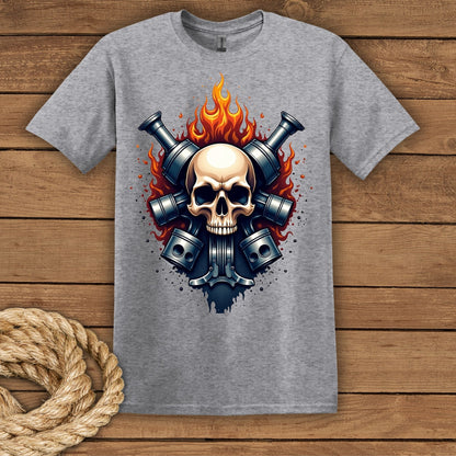 Skull & Flame Graphic T-Shirt